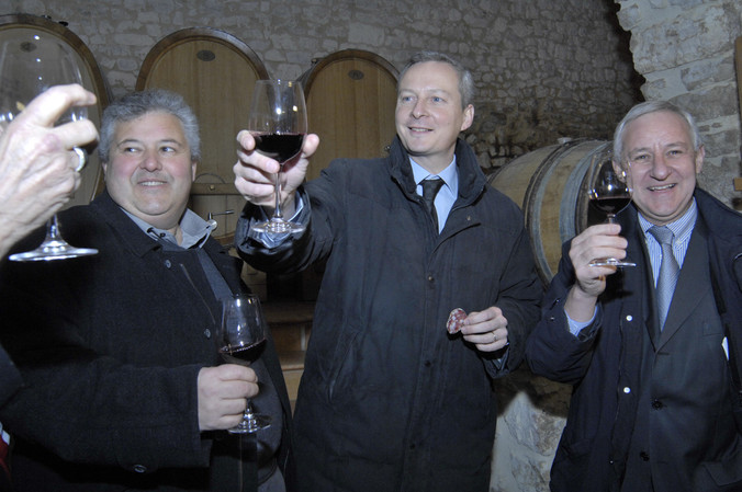 Ermitage - Pic-Saint-Loup - MM. Jean-Marc Ravaille, Bruno Le Maire, Robert Lecou © photo Yvan Marcou