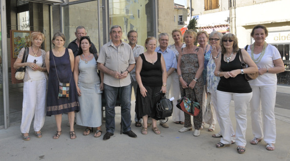 Les artistes présents à l'occasion du vernissage le 13 août 2011.