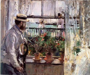 Eugène Manet à l'île de Wight - 1875 (Huile sur toile) Eugène Manet à l'île de Wight - 1875 (Huile sur toile)