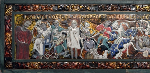 Danse macabre – émail polychrome – 1944-1949 (0,94 m x 6,00 m) - détail - photo Yvan Marcou Danse macabre – émail polychrome – 1944-1949 (0,94 m x 6,00 m) - détail - photo Yvan Marcou