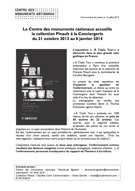 Exposition "A triple tour"