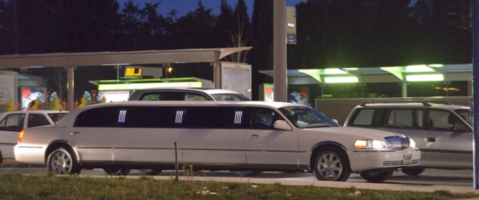 Limousine dans les rues de Montpellier