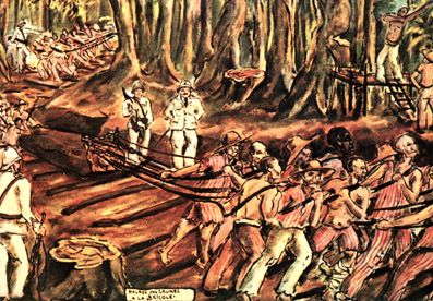 La bricole - Peinture de Francis Lagrange - bagnard La bricole - Peinture de Francis Lagrange - bagnard