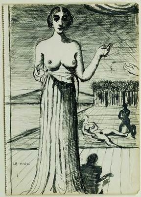 Delvaux, Etude pour le tableau Le viol, 1936 © Fondation Paul Delvaux, St Idesbald, Belgique / ADAGP, Paris 2007