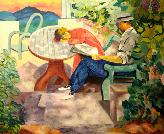 La sieste à Saint-Tropez - Kisling avec Renée (1916) - photo Yvan Marcou