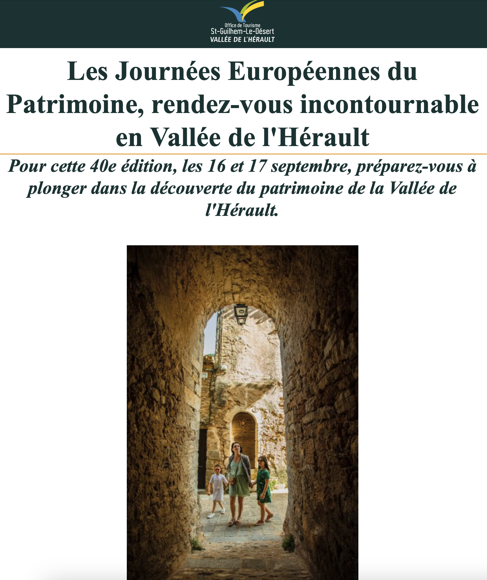 Journées européennes du patrimoine Journées européennes du patrimoine
