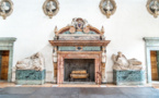ROME - Début des travaux de restauration de la cheminée et des statues du salon d’Hercule au Palais Farnèse